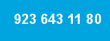 923 643 11 80 923 643 11 80